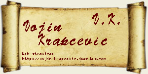 Vojin Krapčević vizit kartica